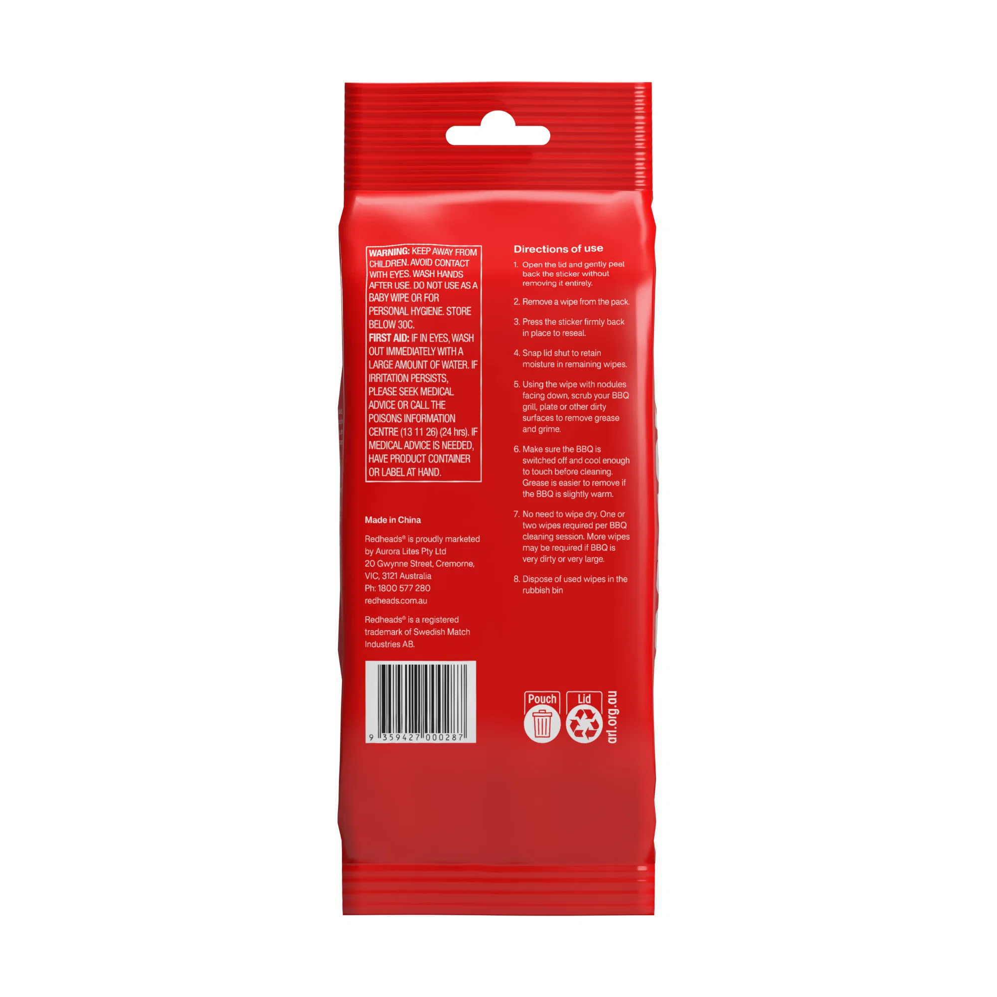 Redheads BBQ Wipes - Image 3